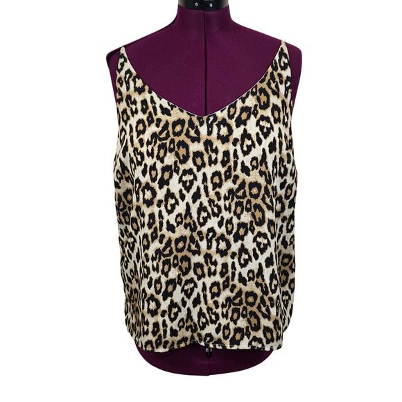 Women's Banana Republic Leopard Print Camisole Tank | Size Large - Picture 1 of 10